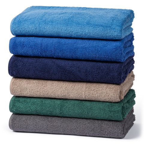 bath towel coloured stack